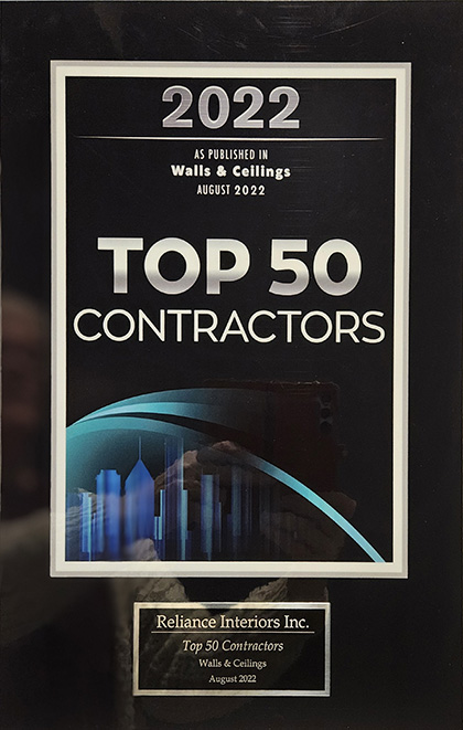 Walls & Ceilings Top Specialty Contractor Awards